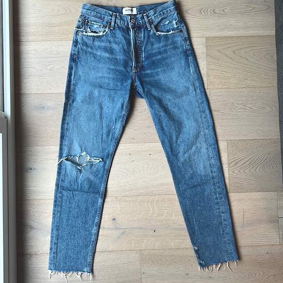 Agolde Jamie High Rise Straight Leg Jeans - Picture 2 of 6